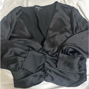 Dynamite silk long sleeve blouse